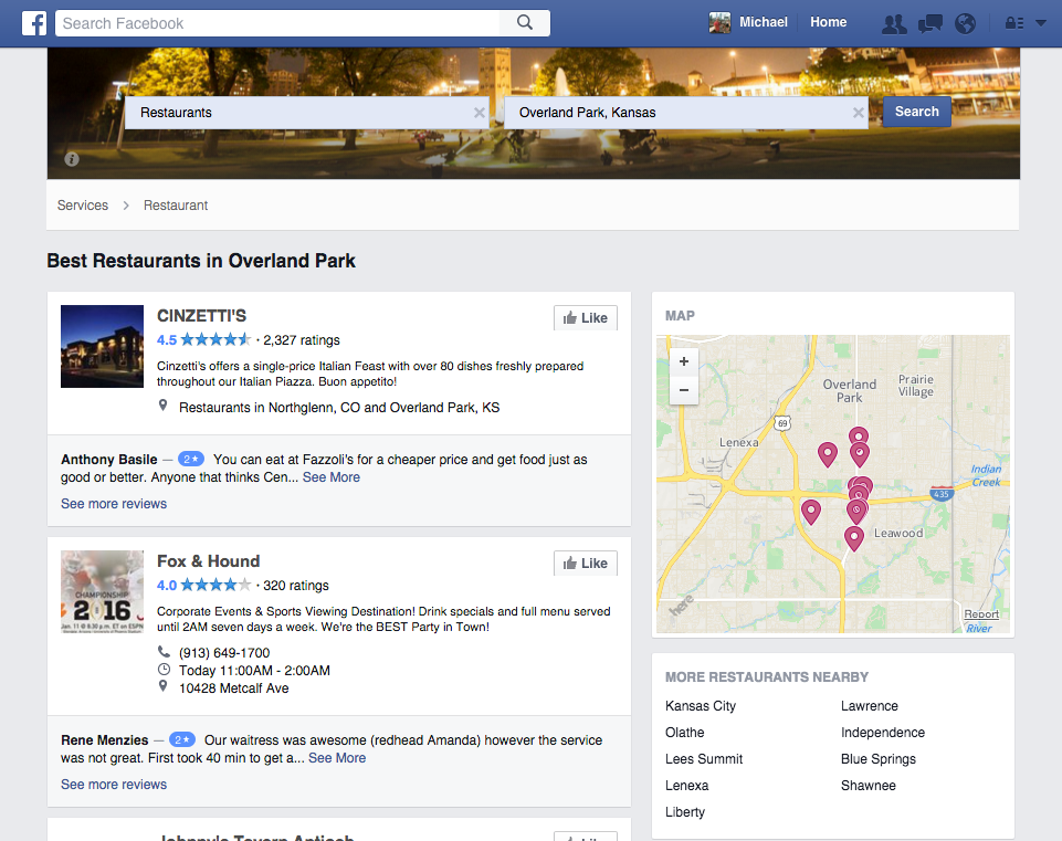Facebook Local Search Results - Image 2