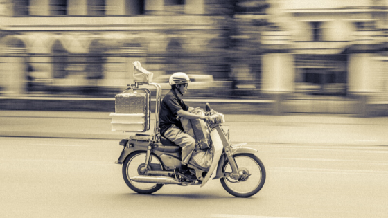 doordash on motorcycle