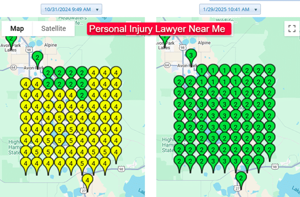 we added “near you” optimization to a personal injury lawyer's website